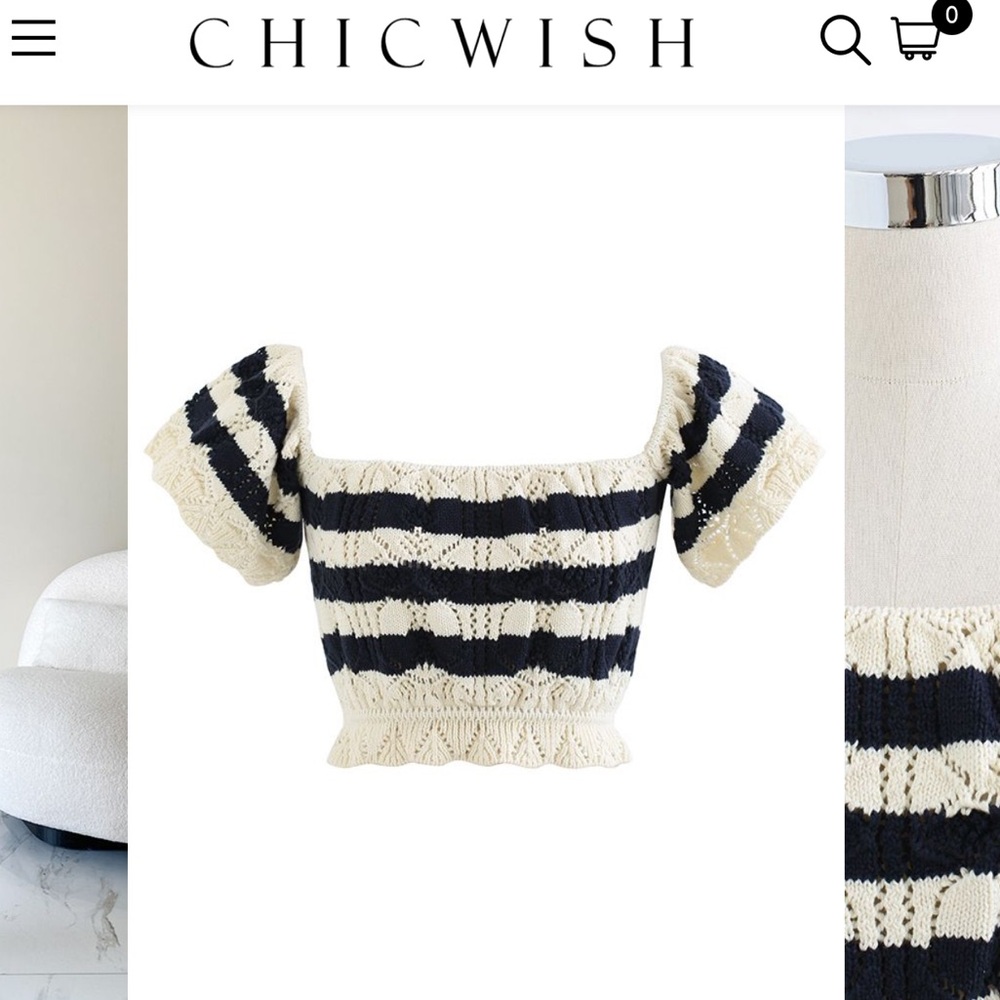 Chicwish Stripe Knit Top